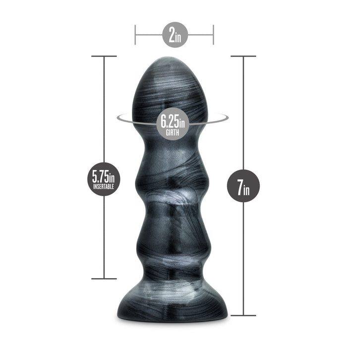 Eden 7" Long X-Large Black Anal Butt Plug