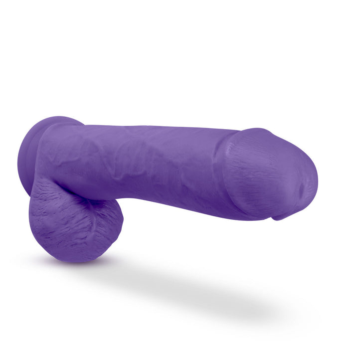 Eden 11.5" Long Purple Realistic Dildo With Balls & Suction Cup Base