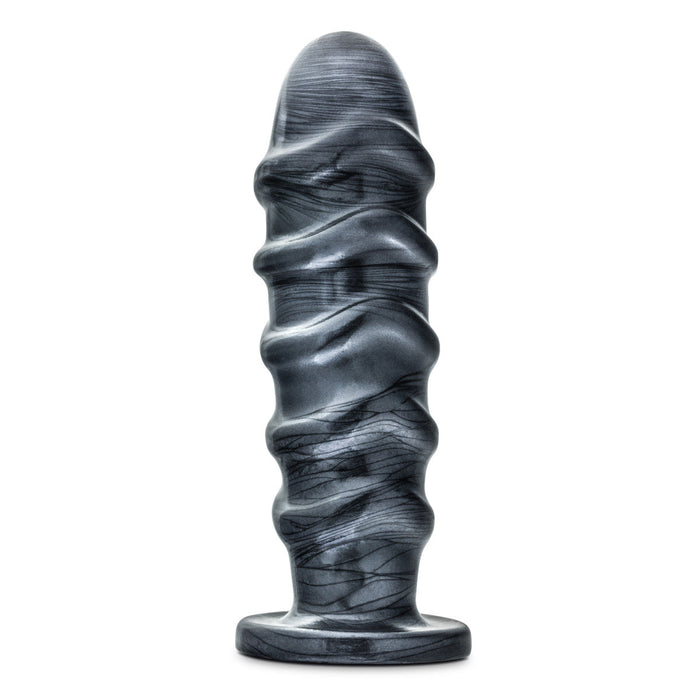 Eden 11" Long X-Large Black Ribbed Anal Butt Plug