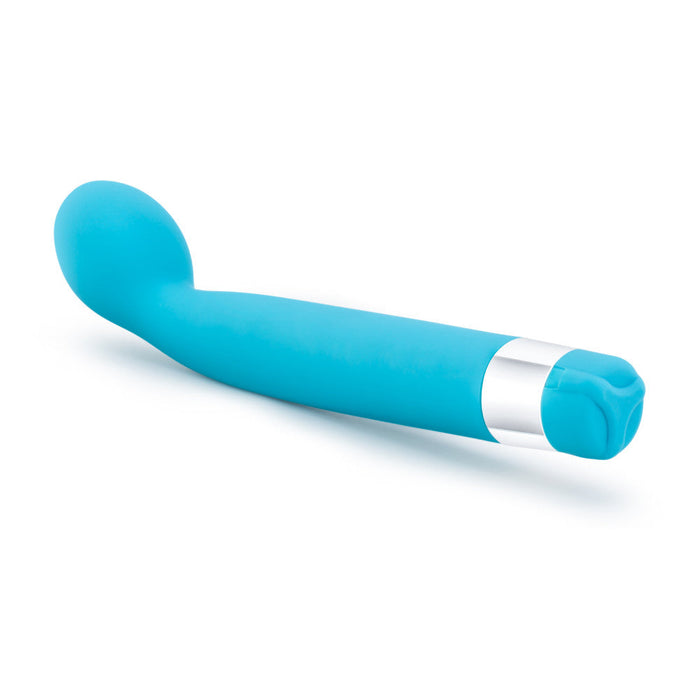 Eden 8.5" Long Curved Blue Waterproof Vibrator