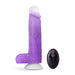 Adult Sex Toys 8.5" Long Glow In The Dark Purple Silicone Realistic Dildo With Suction Cup Base